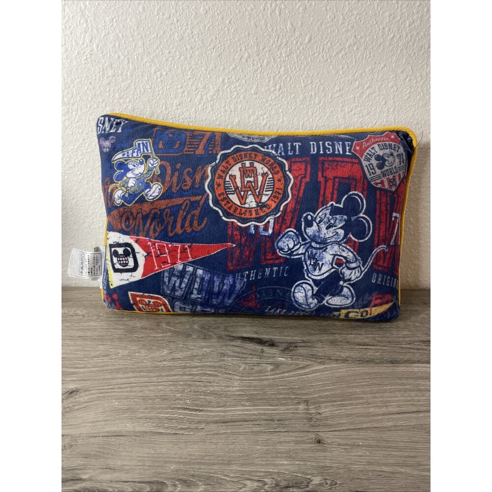 Disney Mickey Mouse Walt Disney World Pillow Vintage Style Double Sided - Picture 6 of 7